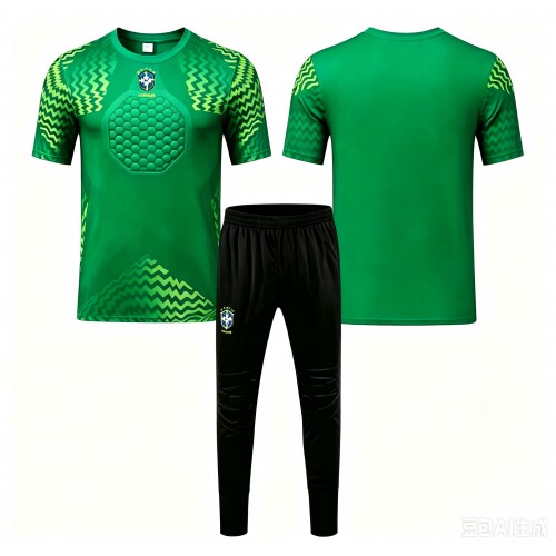 Brasilia Maalivahti Vieraspaita Lapsille MM-kisat 2026 Lyhythihainen (+ Lyhyet housut)